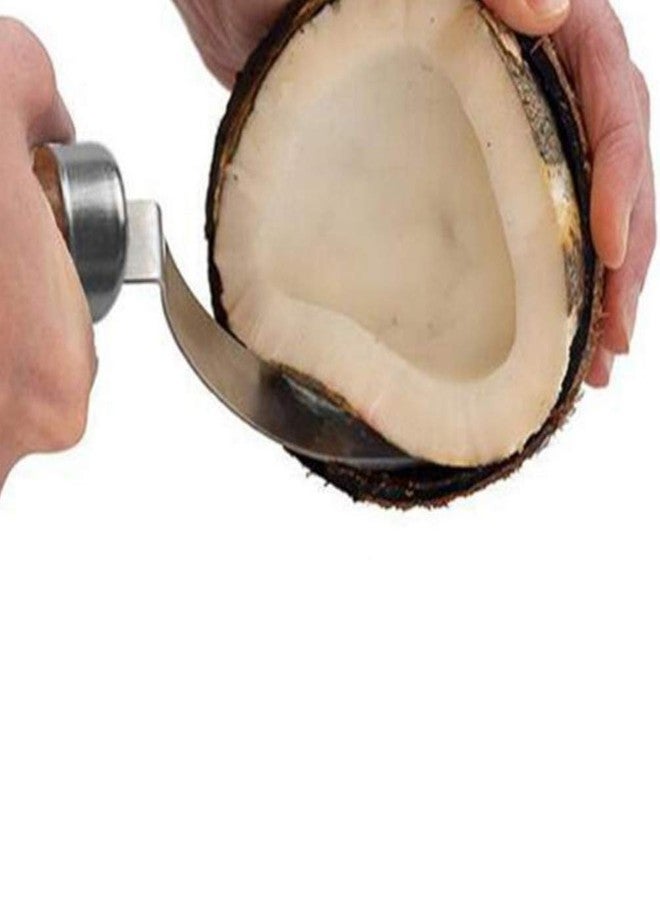 Hari Yoo-Neek- Fruit Cutter Creative Wooden Handle Coconut Cutter For Kitchen Home - Stainless Steel - Image 5